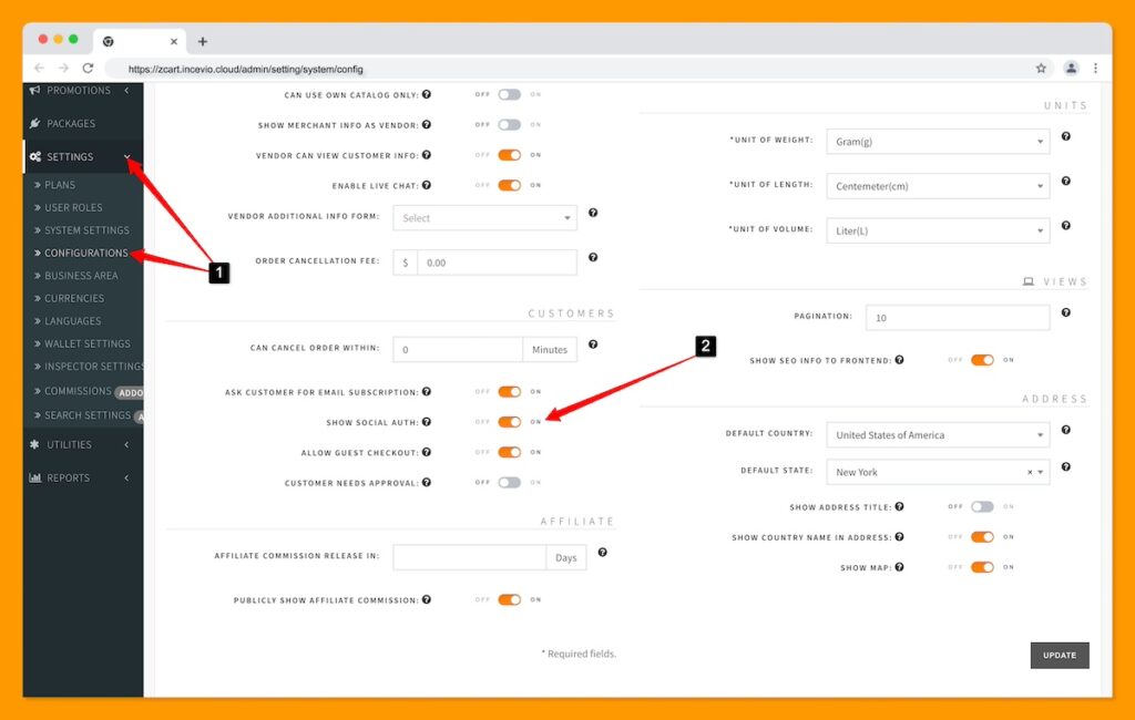 zCart Social Media Login
